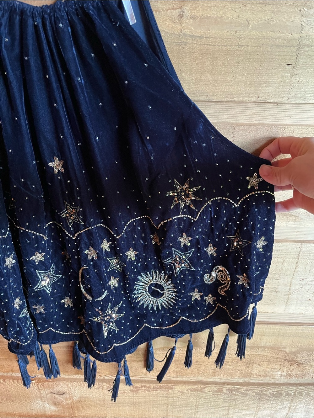 FREE PEOPLE - Velvet Celestial Halter - Picture 4 of 7